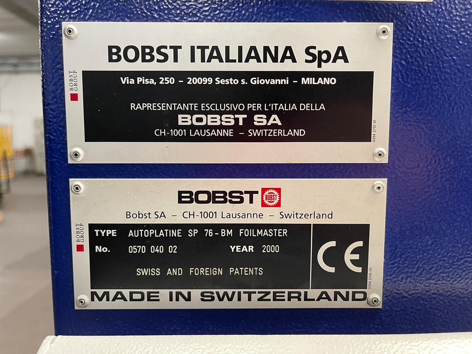 Bobst SP 76 BM Foilmaster Year 2000 Size 