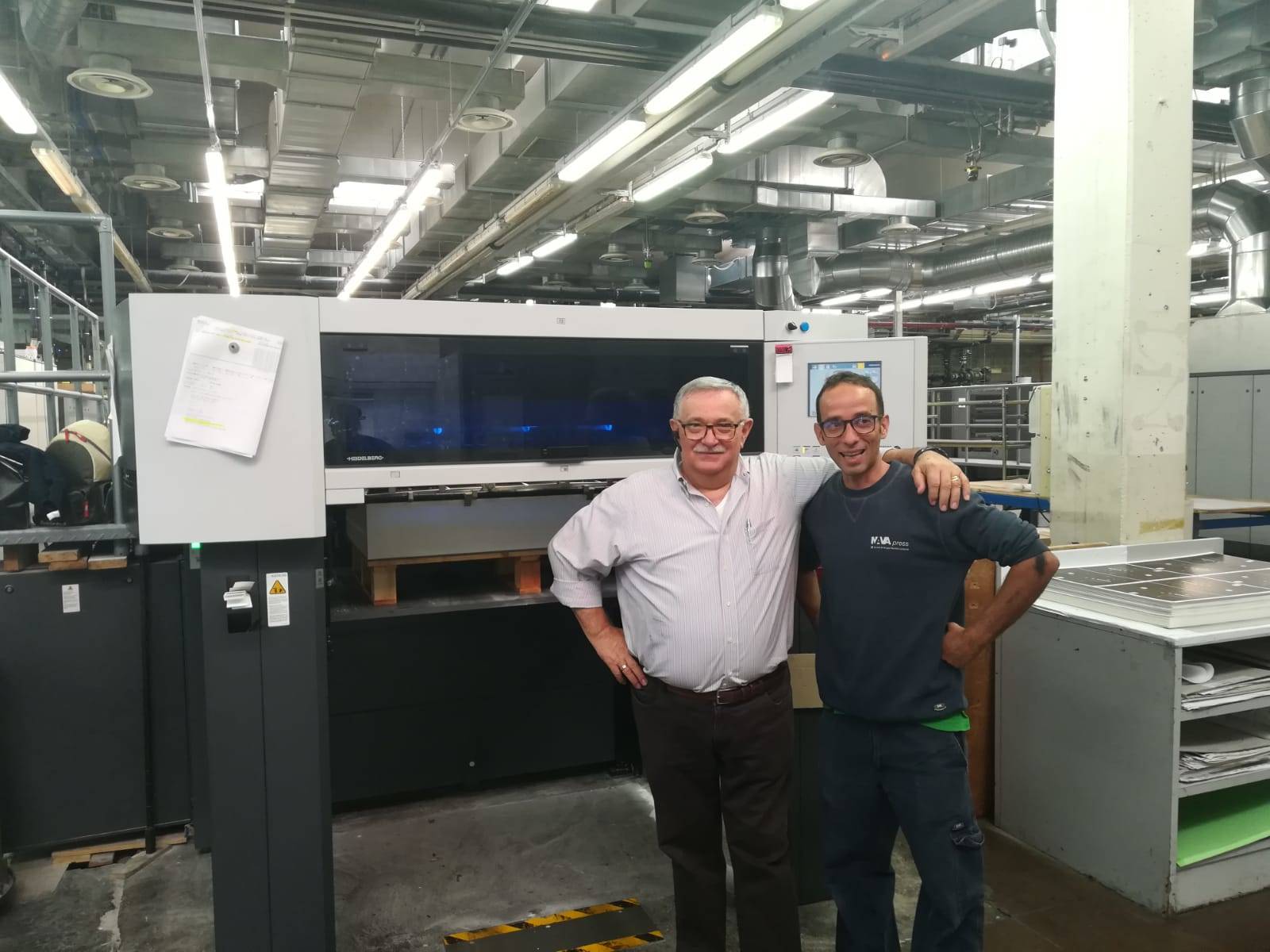 M. Cavicchioli Production Manager Nava Press Milan with printer M. Cavicchioli Production Manager Nava Press Milan with printer