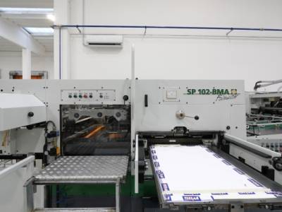 A Fully Rebuilt Hot Foil Stamping BOBST SP 102 BMA FoilMaster to USA printer