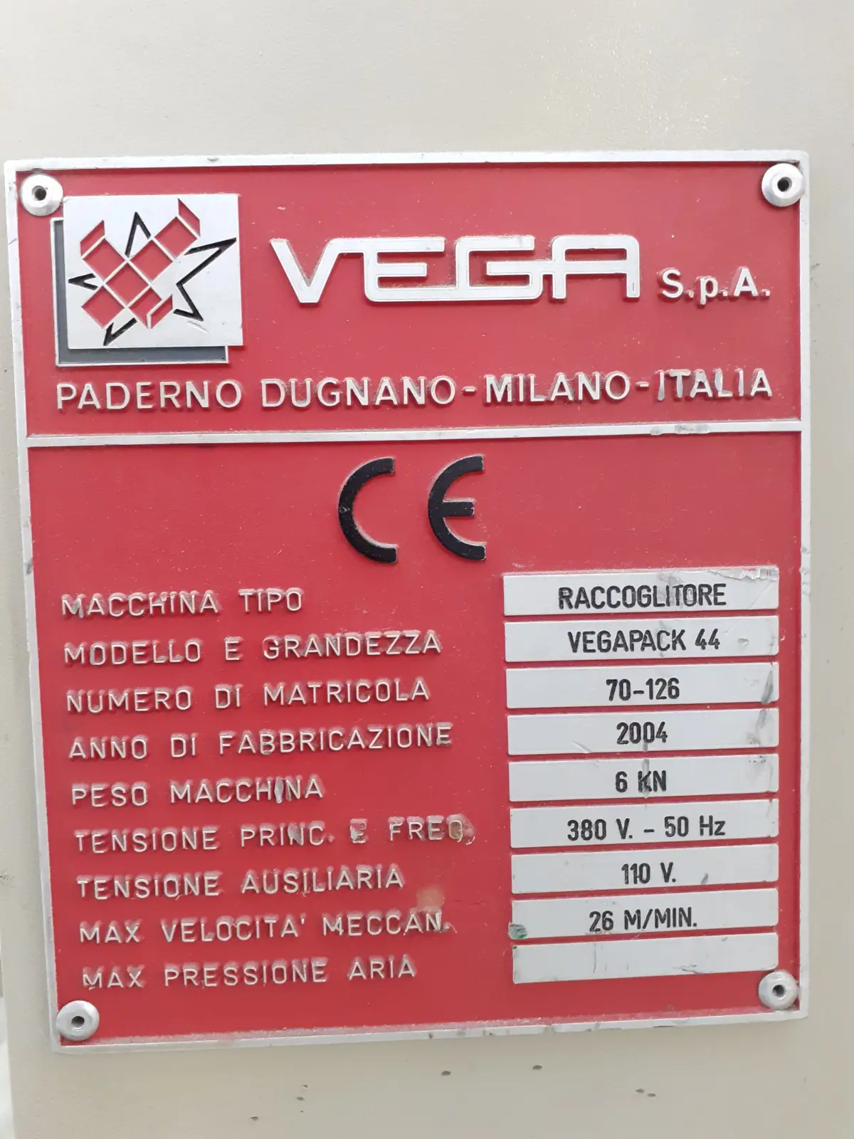Vega Vegapack 44 2004 ref.26036700
