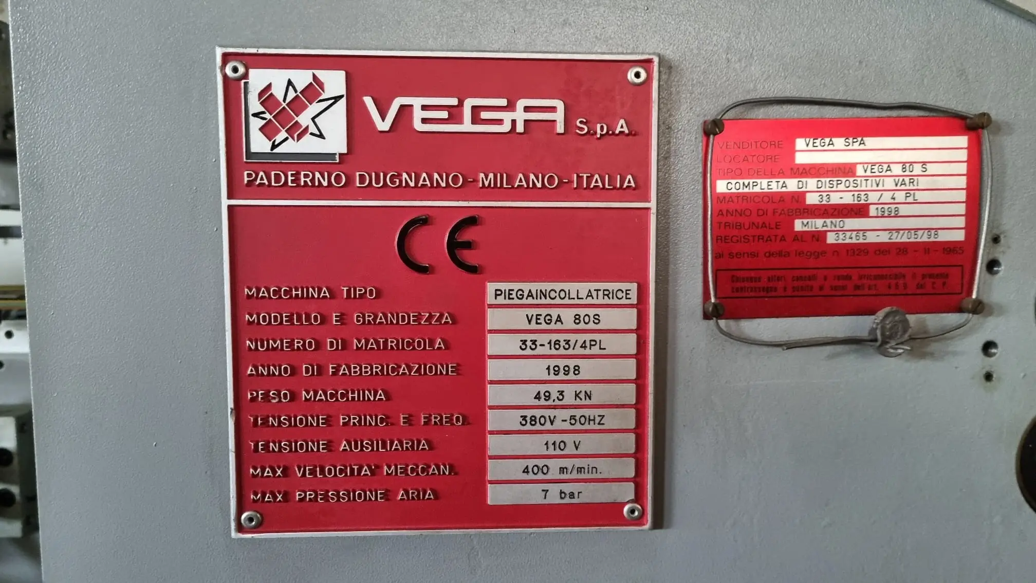 Vega 80 S 1998 ref.26036747