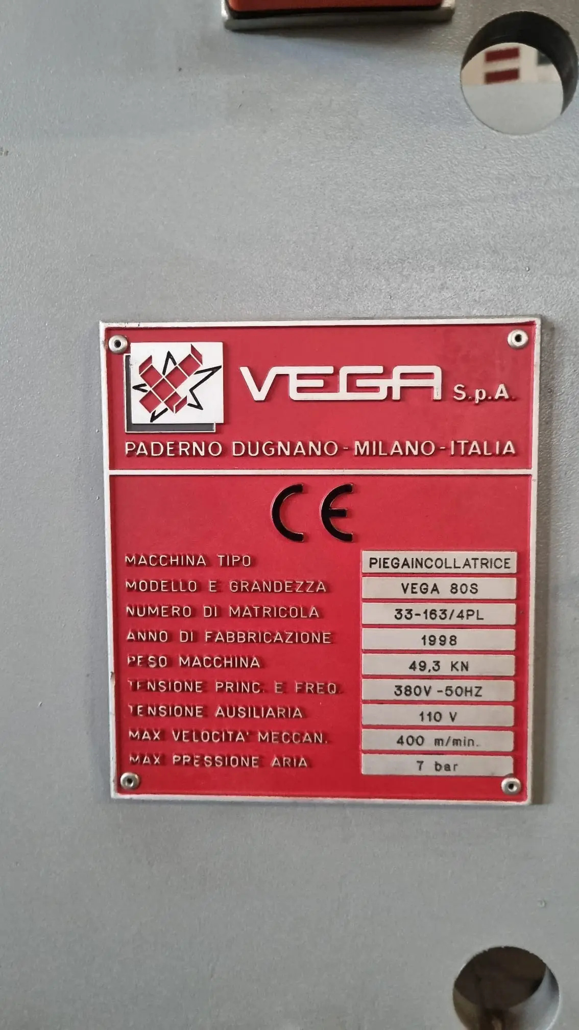 Vega 80 S 1998 ref.26036747