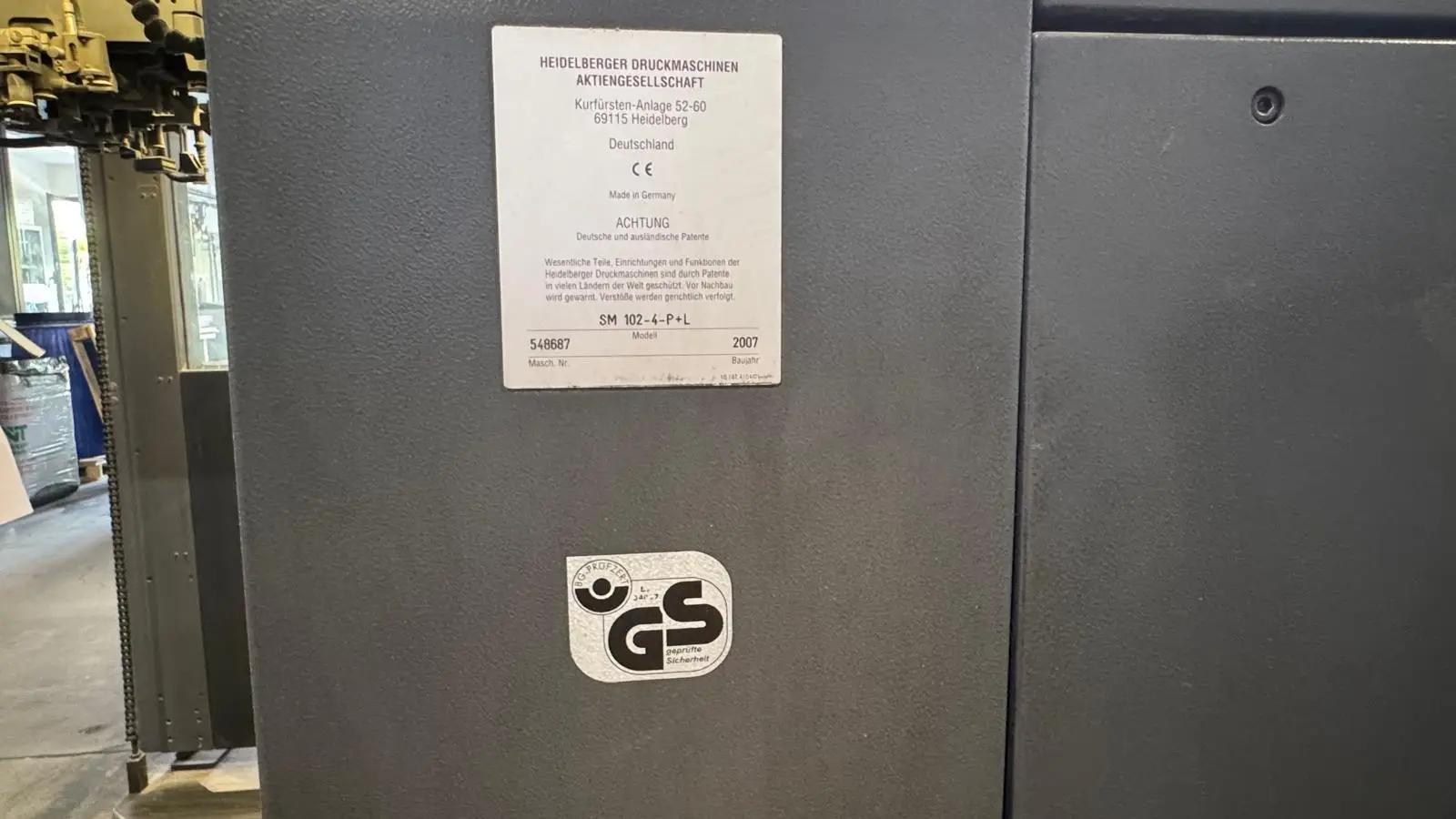 Heidelberg SM102-4 P3 + LX2 2007 ref.26036713