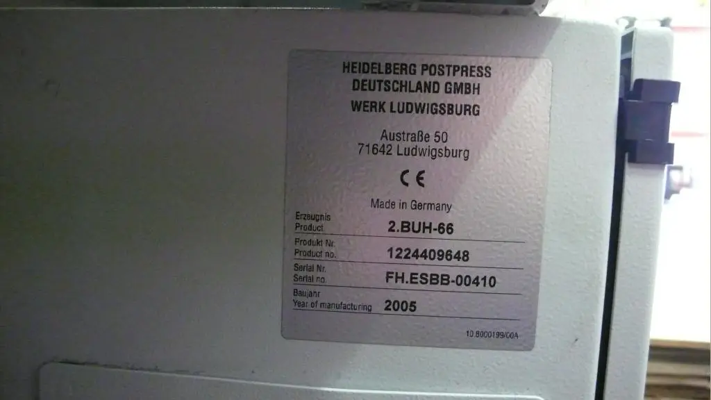 Heidelberg TH82 6/4/2 Rotary 2005 ref.19016601