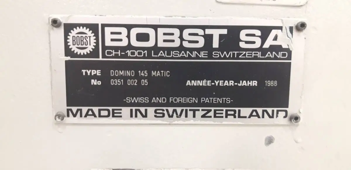 Bobst Domino 145 Matic 1988 ref.21035970