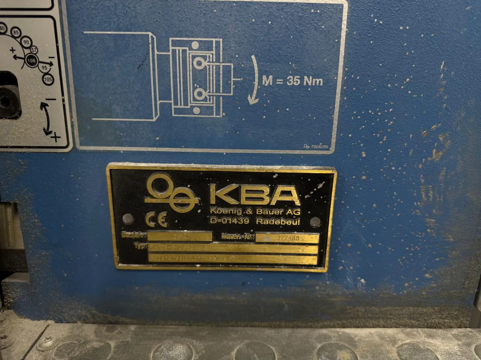 KBA RAPIDA 106-6  HS SIS SPC + L ALV3 FAPC Hyb. 2014 rif.25036582