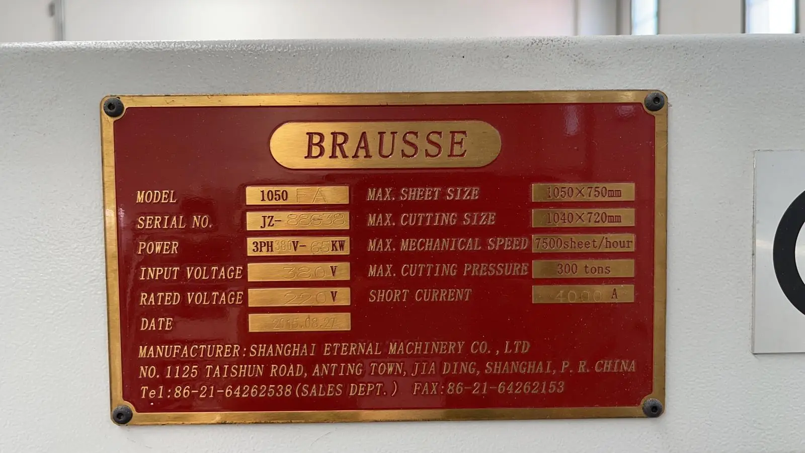 Brausse 1050 FA  Hot Foil 2015 ref.26036642