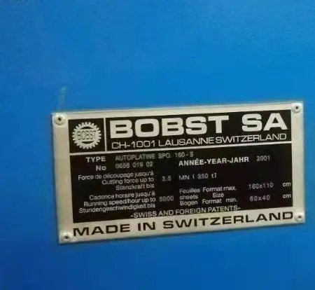 Bobst SPO160-S 2001 ref.24036394