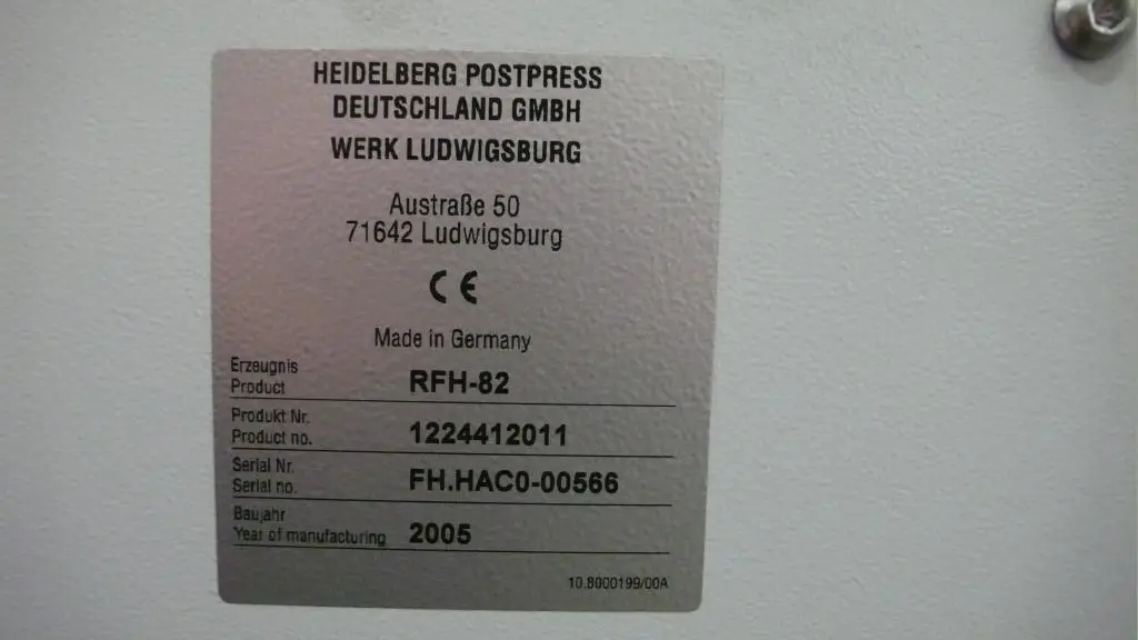 Heidelberg TH82 6/4/2 Rotary 2005 ref.19016601